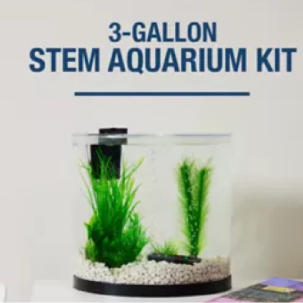 3-Gallon Aquarium Kit  Halfmoon shape